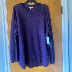 New Purple Knit Sweater Pullover 2XL